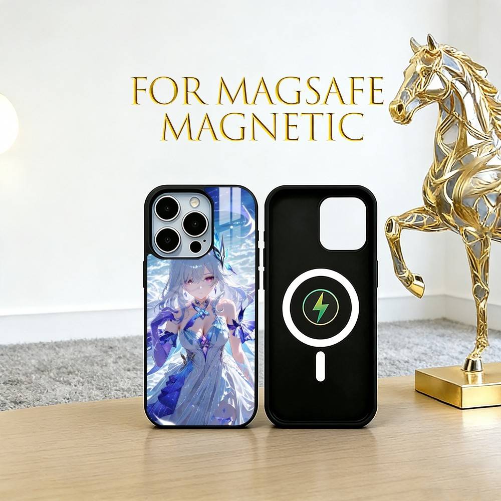 Anime goddess Phone Case For iPhone17,16,15,14,13,12,11 Plus,Pro Magnetic with Magsafe Wireless Charging