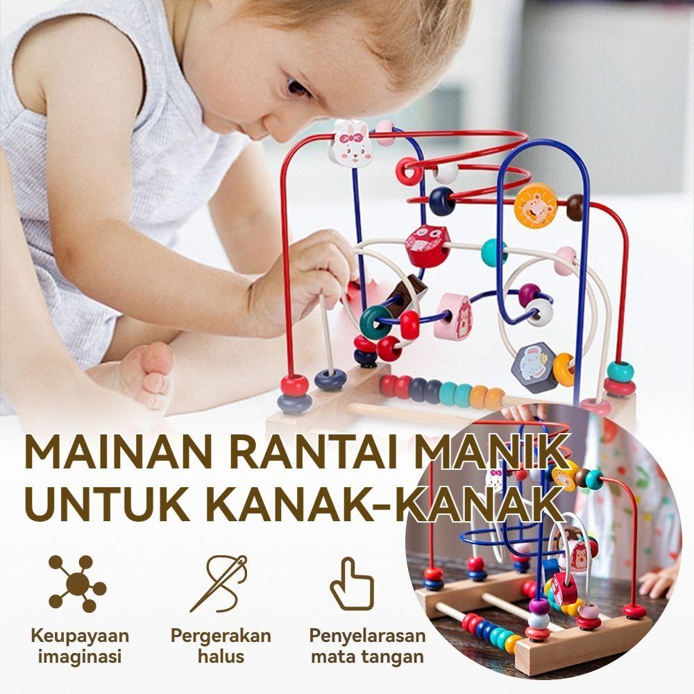 Math Puzzle Bead Maze Colorful Animals Intelligence Building Blocks  Attention Span