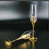 Heart-shaped Champagne Glass Gift Goblet Lead-free Crystal Glass Household Gift Wedding Couple Cup Box 2 Pcs