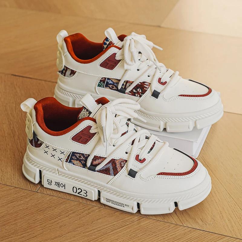 

Skateboard Men s Sneakers Non-Slip Fashion Skateboard Shoes for Men Sports and Leisure Apring and Autumn Round Toe All-match 44