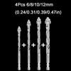 6/8/10/12mm Drill Bit Set Four Edged Electric Drill Bit Multi-purpose Punching Tool  Metalworking