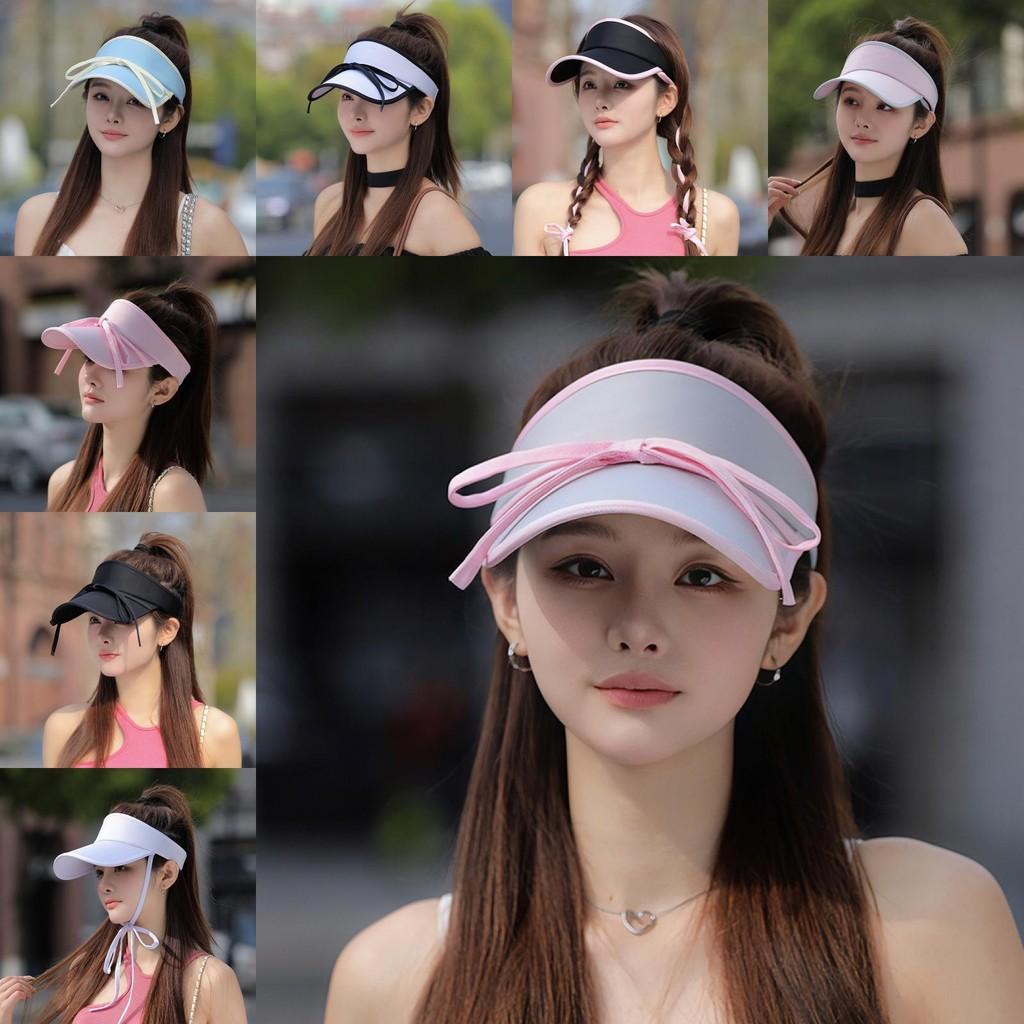 Summer Uv Protection Sun Hat With Butterfly Knot For Women Casual Outdoor Wear