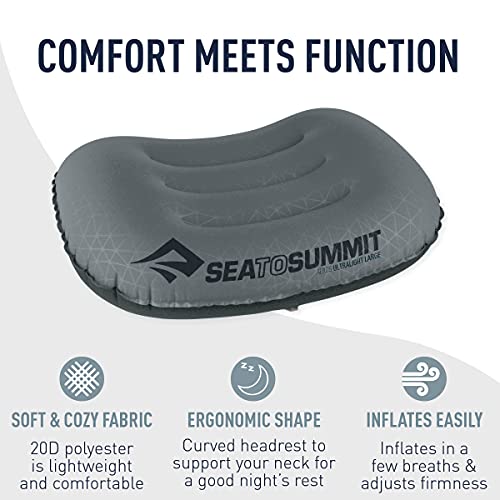 SEA TO SUMMIT Aero Ultra Light Pillow, Large, Gray