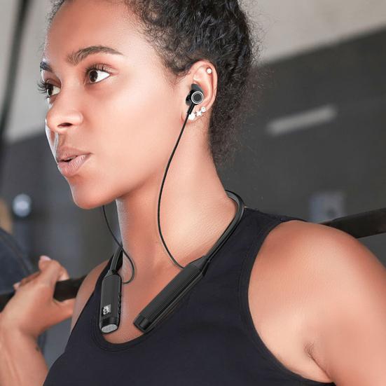 Wireless Earbud High Fidelity 36D Surround Sound Effect LED Digital Display Bluetooth-compatible5.2 Neck Hanging Sports Earphone for Doing Sports