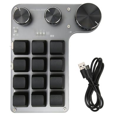 12 Key 3 Knob Mechanical Keyboard Red Switch Waterproof Dustproof Volume Control Multifunctional