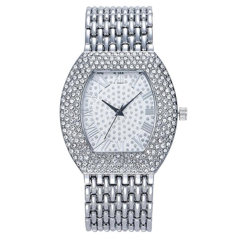 Roman Fashion Full Diamond Large Dial Ladies Watch Women's Watch Quartz Watch Women's