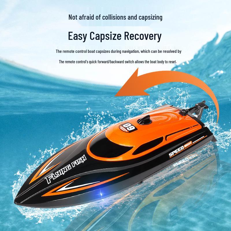 X HJ812 Remote Control High-Speed Boat with Night Navigation Light - 2.4G Water Toy