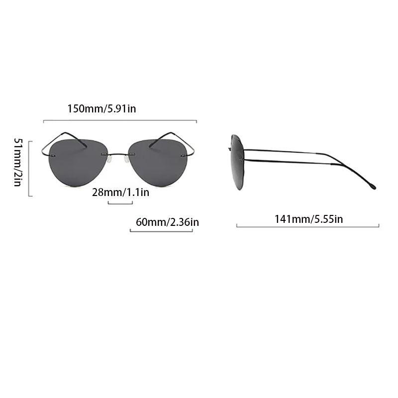 Men Ultralight Photochromic Lens Sunglasses Men Rimless Night Vision Glasses Women Driving Sports Summer Style