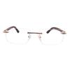 RSINC Wood-Rimless Eyeglasses Frames With Gold Steel Finish | Stylish Wood and Steel Design | Sleek & Modern (Size 54-16-138) 6252202878848