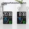 Stylish Dual Alarm Clock Multifunctional Large Screen Digital Brightness Adjustment Humidity Temperature Display Desktop Table