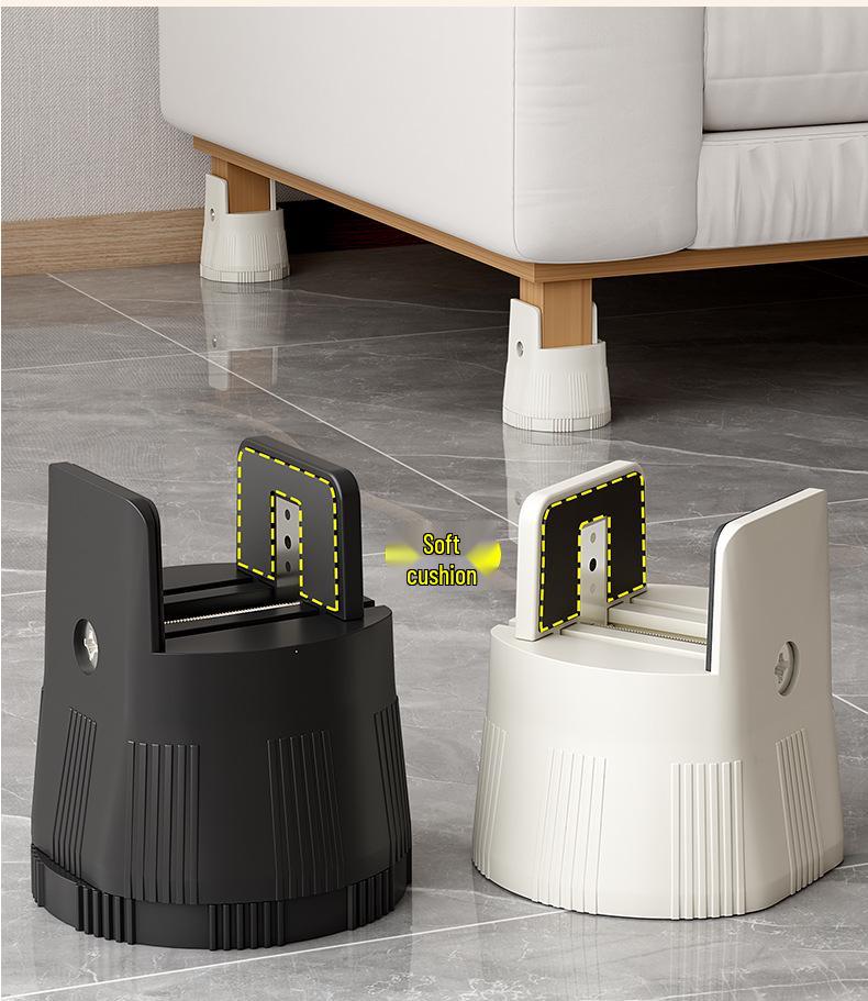 Adjustable Furniture Leg Pads: Clip-on Heightening Blocks for Tables, Chairs, Beds, and Cabinets