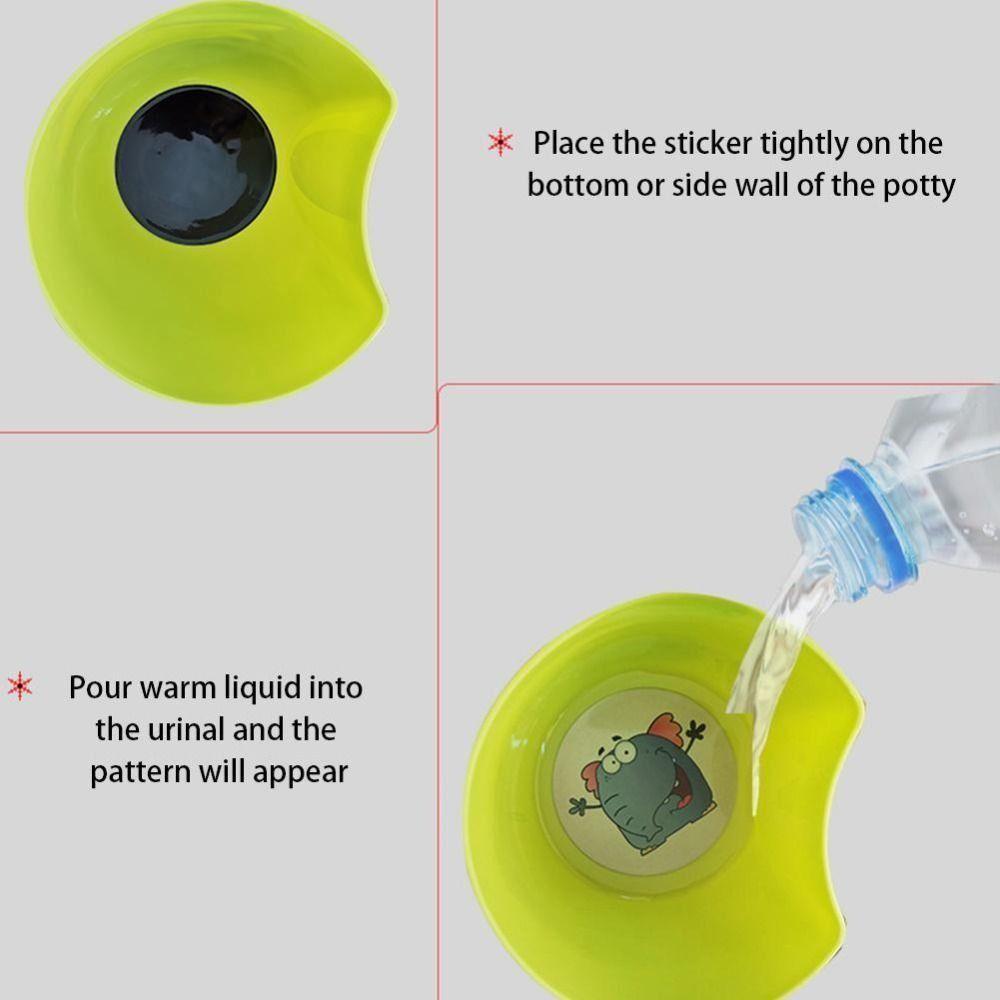 Urinal Training Sticker Color Changing Toilet Sticker Temperature Sensing Potty Training Sticker