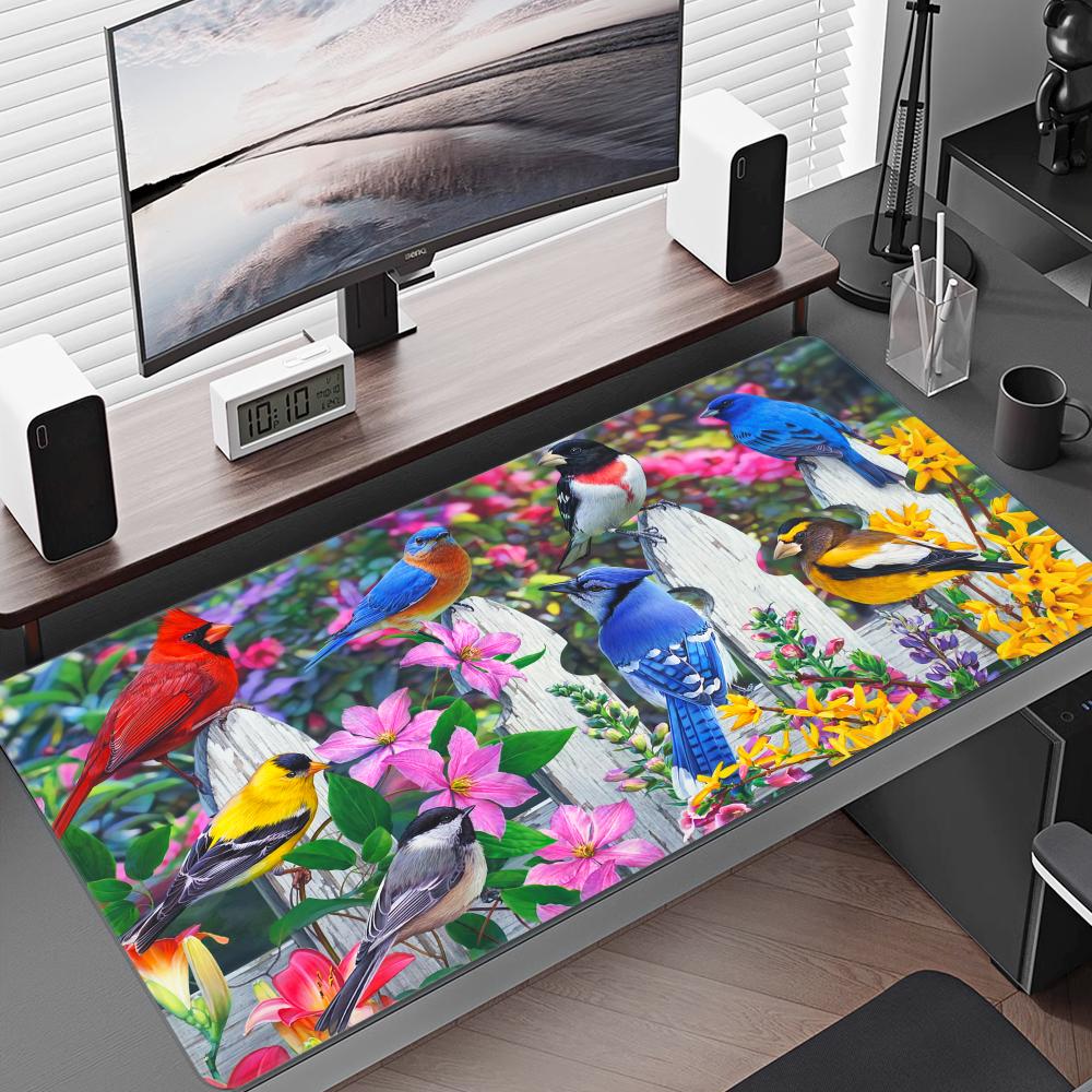 Animal Bird Parrot Game Carpet Mouse Pad Anti Slip Mousepad Gaming Mice Mat for PC Laptop Desktop Computer 400x900