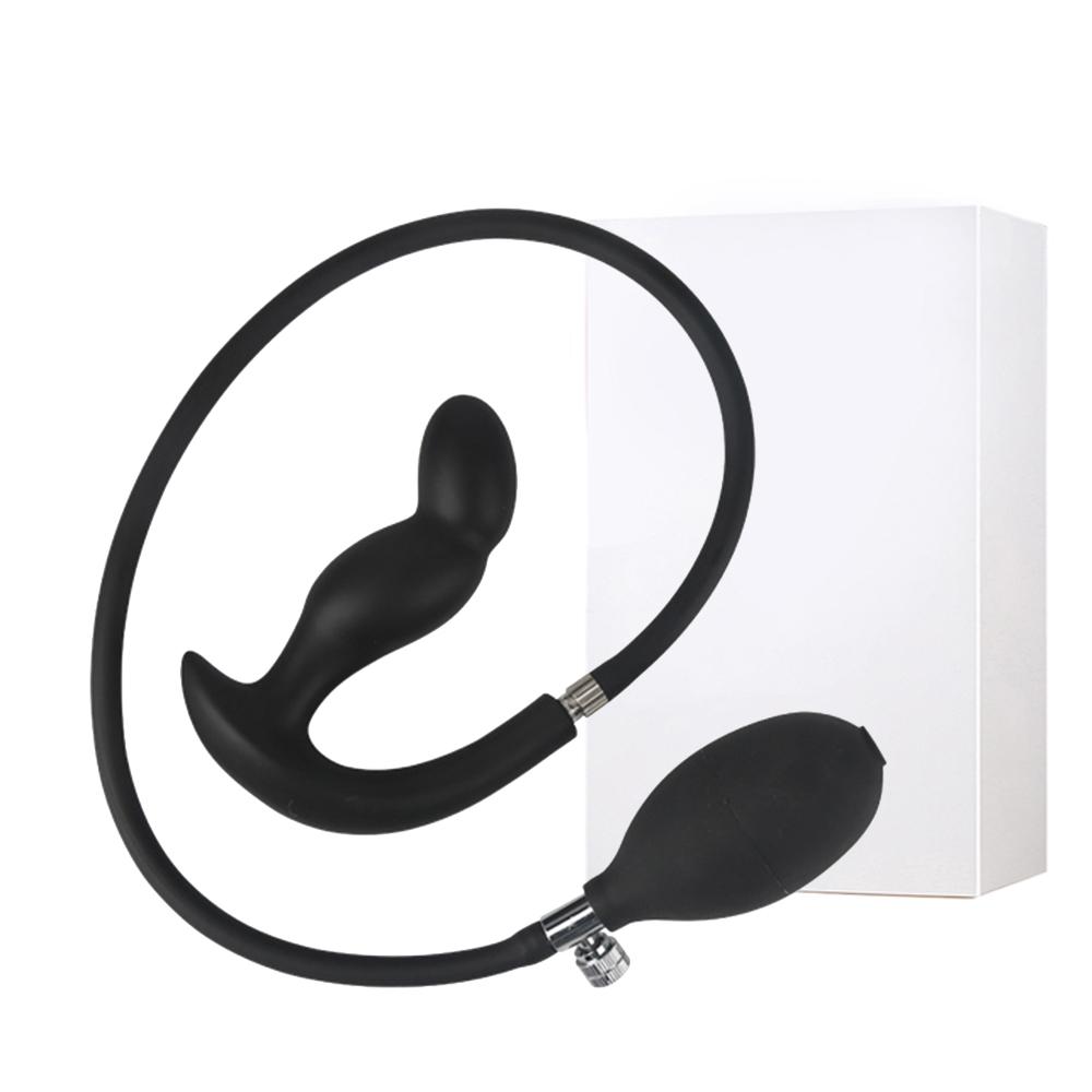 Expandable Soft Silicone Dildo Pump Anal Plug Super Inflatable Butt Dilator Prostate Massager Adults Sex Toy for Female Male 18+