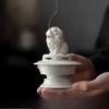 Plant Ash Glaze Suanni Beast Incense Burner Creative Retro Ceramic Table Decor for Home