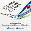 50pcs/box Heavy-Duty Ball Bearing Fishing Swivels Snaps with 8-Shaped Swivel Rings Stainless Steel for Saltwater Lure Connector 260319