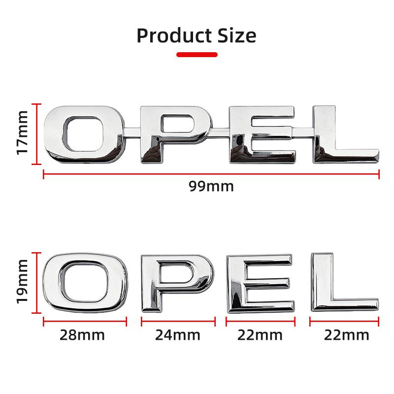 Adesivo Lettere ABS Bagagliaio Posteriore Auto Emblema Badge Logo Per Opel Corsa Astra Insignia Vectra Zafira Meriva Mokka Grandland