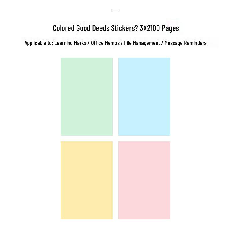 Fluorescent Sticky Note Pads: Colorful Page Labels & Index Stickers for Students
