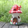 Mushroom butterfly house resin solar light, suitable for garden, courtyard, lawn, doorway, pond, balcony, window sill, special g