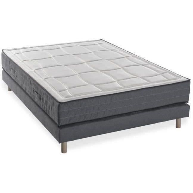 Mattress + Box Spring Set 160x200 Cm - Memory Foam - 28cm - 5 Zones - Firm - DEKO DREAM HOTEL PREMIUM LUX