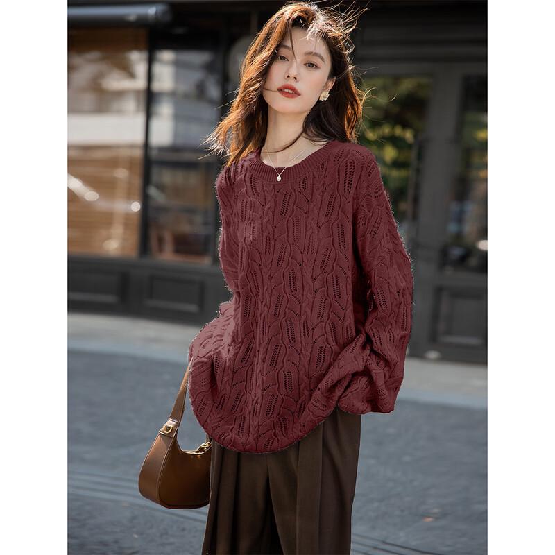 Mokana Women's Elegant Long Sleeve Knitted Sweater