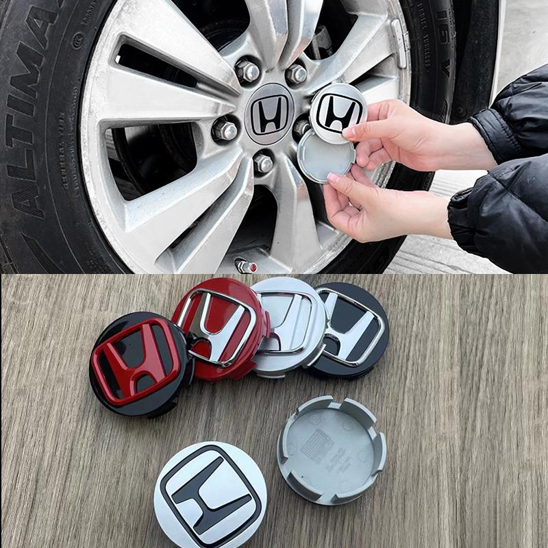 4Pcs Car Emblem Wheel Center Hub Cap Accessories For Honda Civic FIT Accord Prelude CRV 5th City CRZ CRX Jazz HRV Pilot Odyssey EFTXY1
