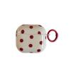 Simple beige red polka dot AirPods 1 generation protective cover for Apple earphones AirPods Pro1/1 generation