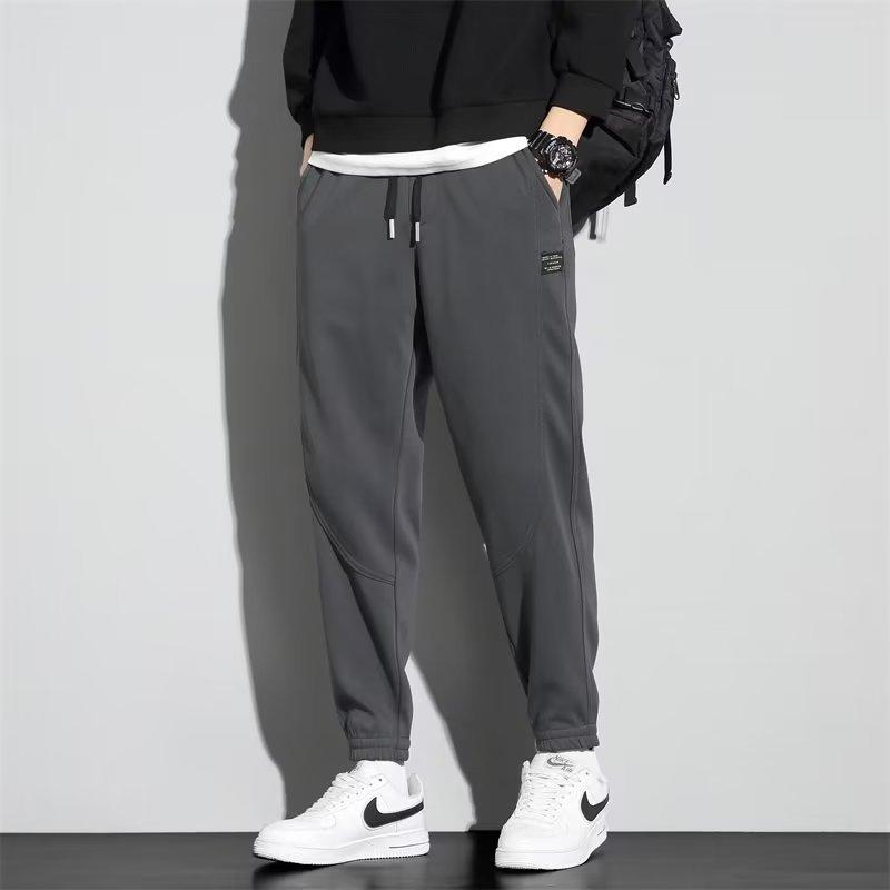 Sweatpants boys autumn and winter new fleece thickened casual pants trendy leggings loose sweatpants