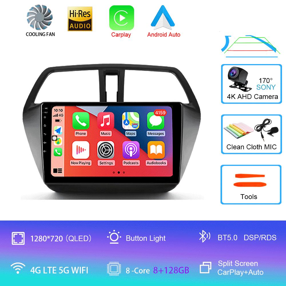 Android 14 Video Player For Suzuki SX4 S-Cross 2014 2015 2016 2017 Car Radio Multimedia Stereo GPS WIFI+4G Wireless Carplay Auto
