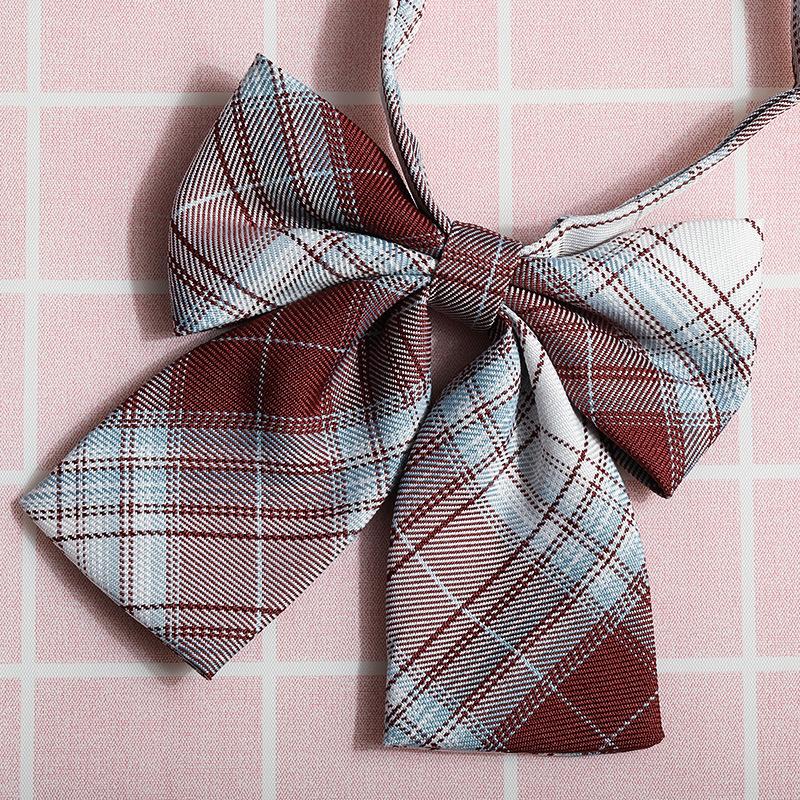 Jk Japanese Plaid Korean Version Of Collar Flower Graduate Female Collar Flower College Wind Streamer Jk Bow Shirt Accessories Sailor Suit
