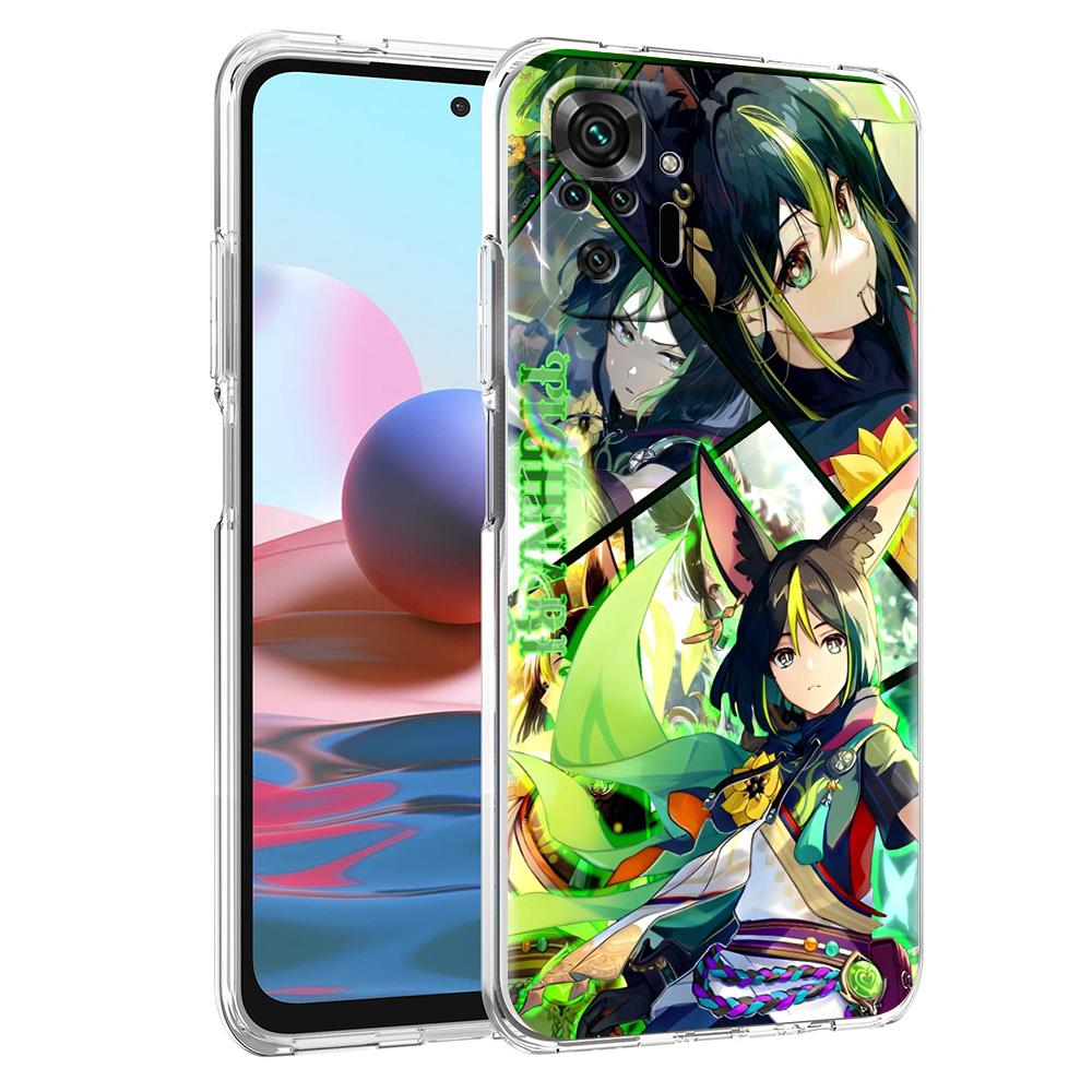 

Transparent Phone Case for Redmi 14C 13C 10C 10 9 Note 13 12 11 K50 K40 Plus Pro 4G 5G Soft TPU Cover Genshin Impact Pattern Bag Redmi 14C
