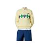 Adidas Originals Argyle Sports Series Comfortable Fashion Soft Sweatshirt Men Sweatshirt Yellow JE8273