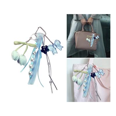Charm Schleife Schlüsselanhänger Blume Taschenzubehör Stilvolle Geldbörsenverzierung Einzigartige Schlüsselanhänger für den täglichen Gebrauch
