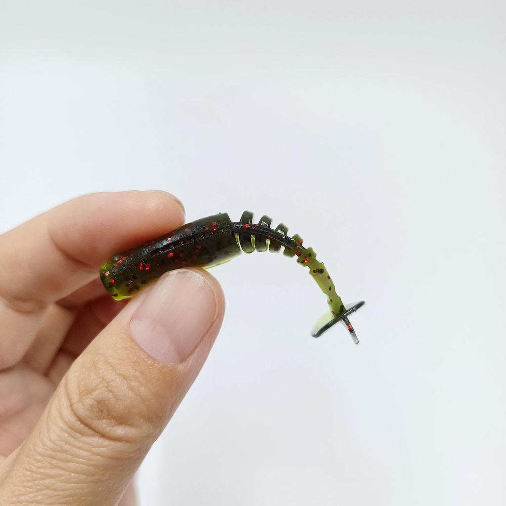 DUODUOYU 10 SZTUK 1,7g 55mm Miękka Przynęta Wędkarska T-tail TPE Luya Miękki Robak Swimbait Przynęta Jigowa Sztuczne Przynęty Sprzęt Wędkarski