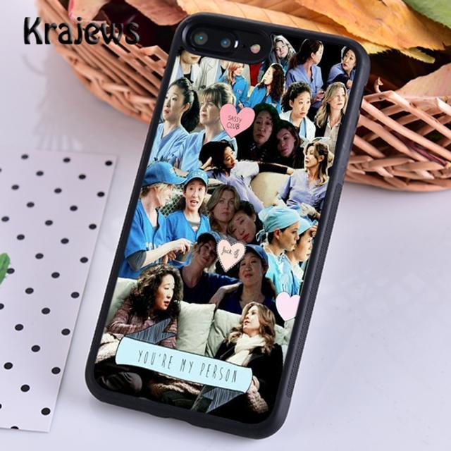 Krajews You're My Person Greys Anatomy Phone Case For iPhone 17 Air 16 15 14 plus 11 12 13 pro max coque Shell Fundas