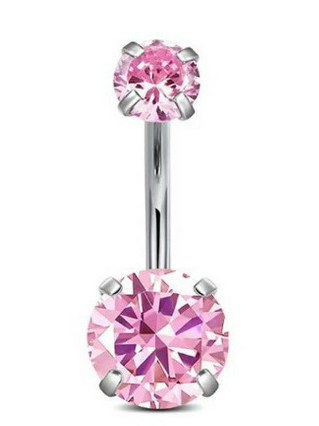 Titanová slitina G23 Dvojitý kroužek na pupík