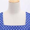 GMXIA Abito Vintage da Donna Stile Collo Quadrato Manica Corta Stampa a Pois Vita Svasata