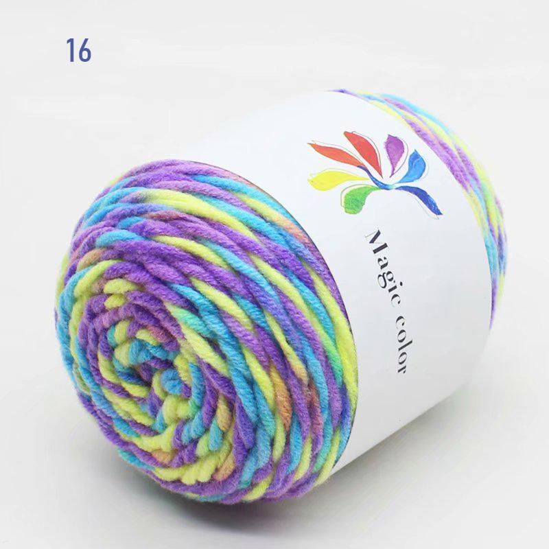 50g/Ball Adult Scarf Colorful Segment Dyeing 8 Strands Cotton Yarn Yarn DIY Hand Knitted