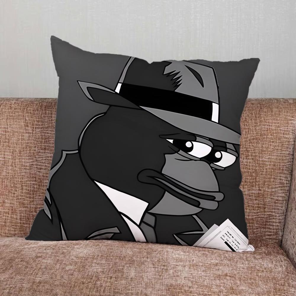 Funny P-Pepe Frog Sad Pillow Case For Home Bedroom Car Office Decoration Living Room Sofa Cushion Cover Suitable
