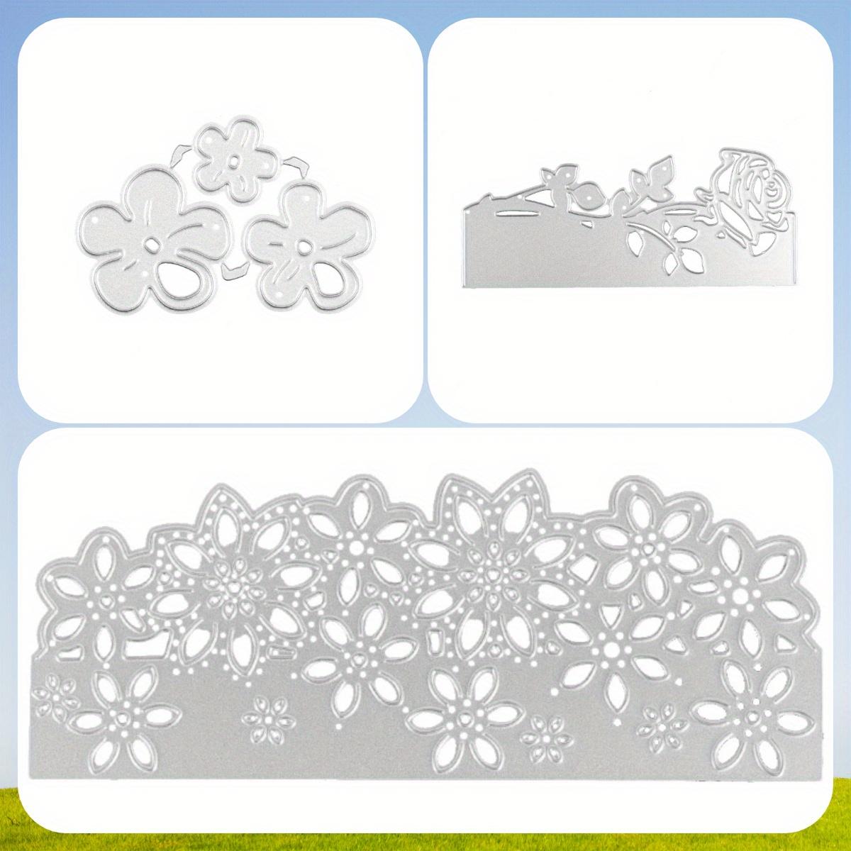 

3 шт./компл., цветочная кружевная кайма, металлические штампы для резки, нож, трафарет для скрапбукинга, DIY тиснение, изготовление карт