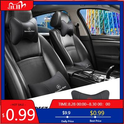 GLC GLB Car Seat Neck Headrest Pillow Rest Head Support Cushion Pad For Mercedes Benz AMG W124 W206 W220 W205 W211 W212 W201 W1