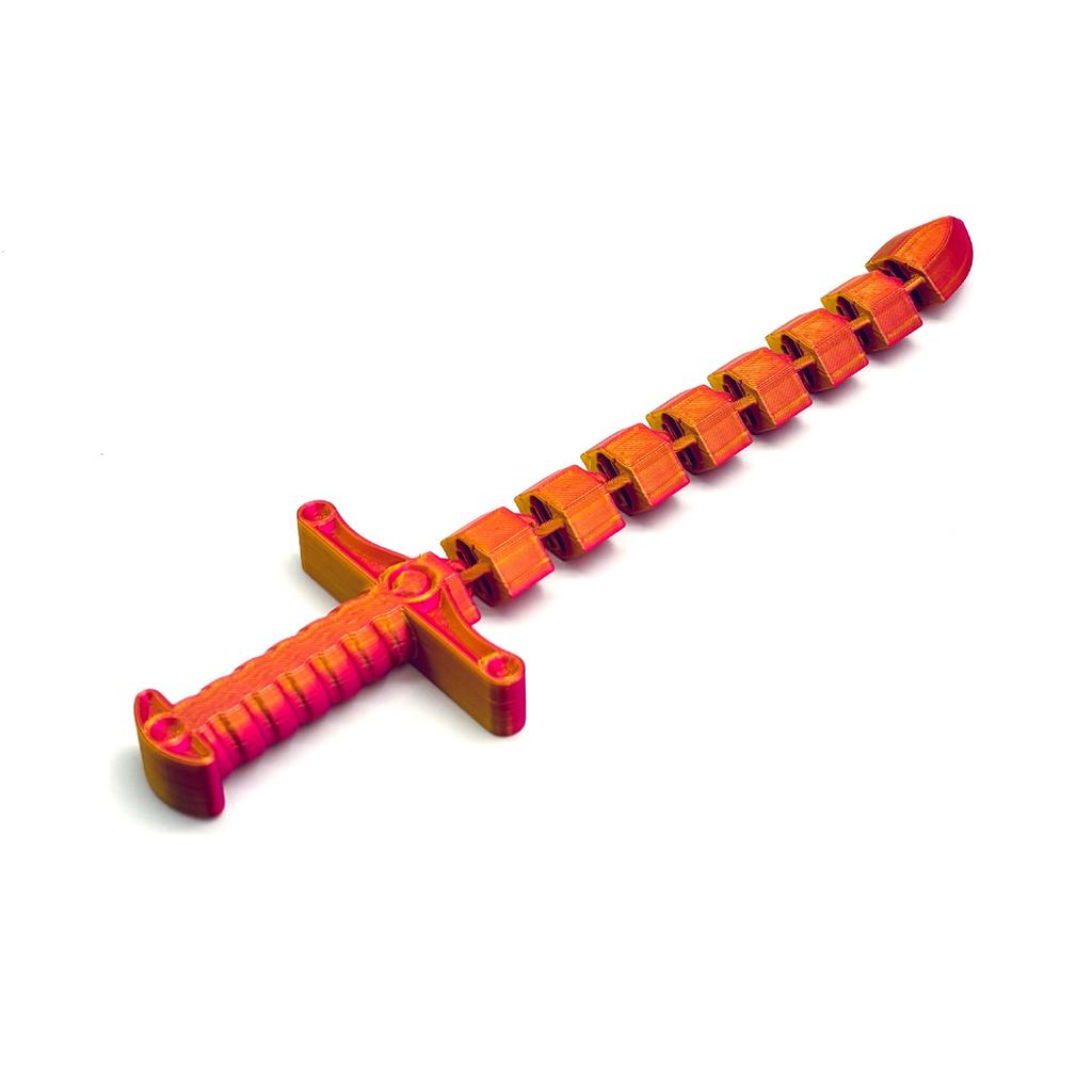 3D Printed Sword Deformation Sword Whip Decompression Joint Movable