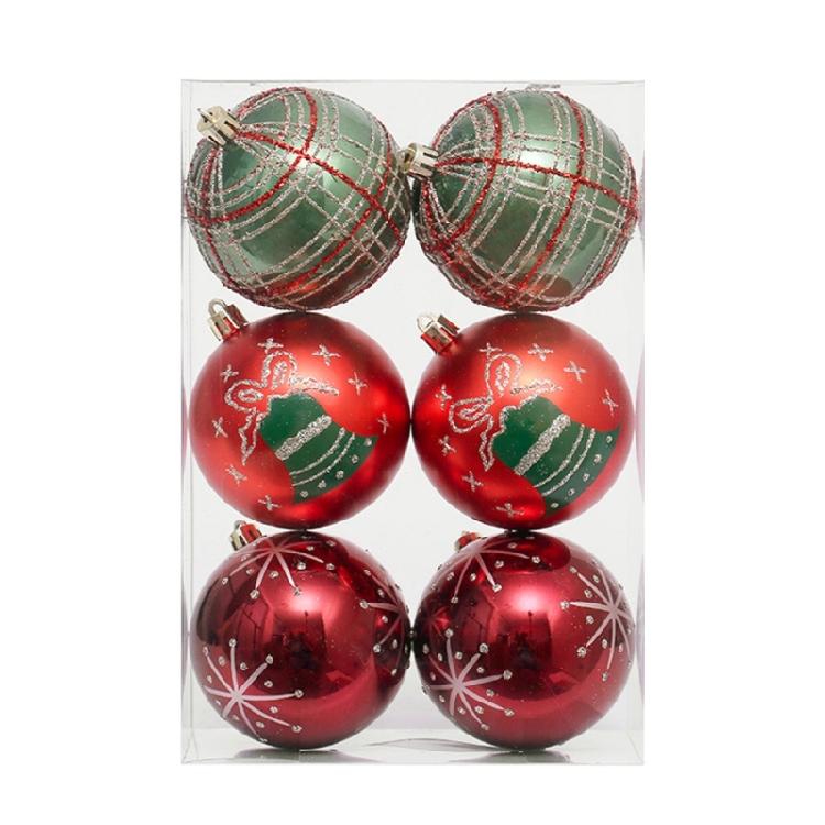 6Pcs Shimmering Christmas Ball Ornament Shatterproof Christmas Baubles Hanging Decorations for Tree Wreath Mantels