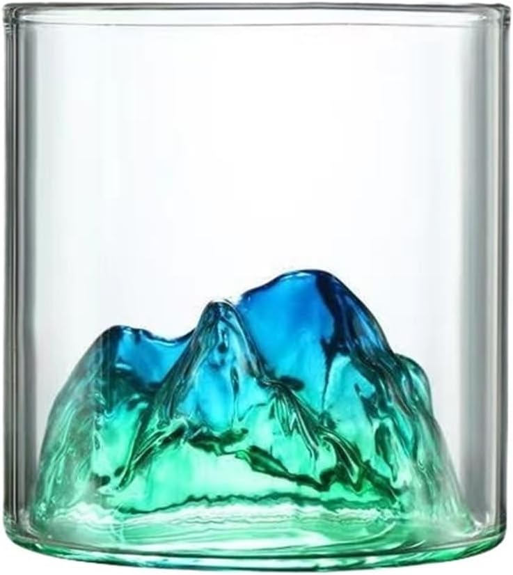 3D Krajinný Pohár na Víno, Whisky, Pivo, Čaj, Kávu, Sklo, Horský Krištáľový Pohár na Pitie Bourbonu, Škótskej, Koktailov