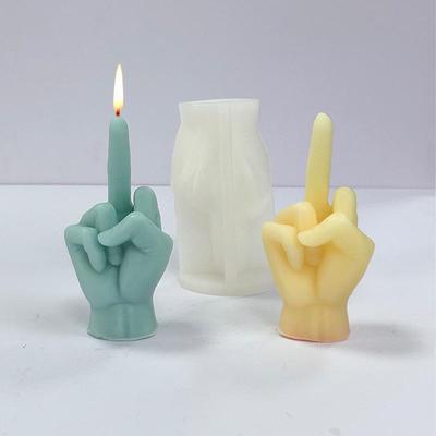 Mittelfinger Silikonform für DIY Duftkerzen, Gips- und Harzornamente