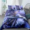 Luxury New 3D Print Keqing Bedding Set Genshin Impact Game Bed Linen Quilt Soft Duvet Cover Sets Home Room Decor Purple