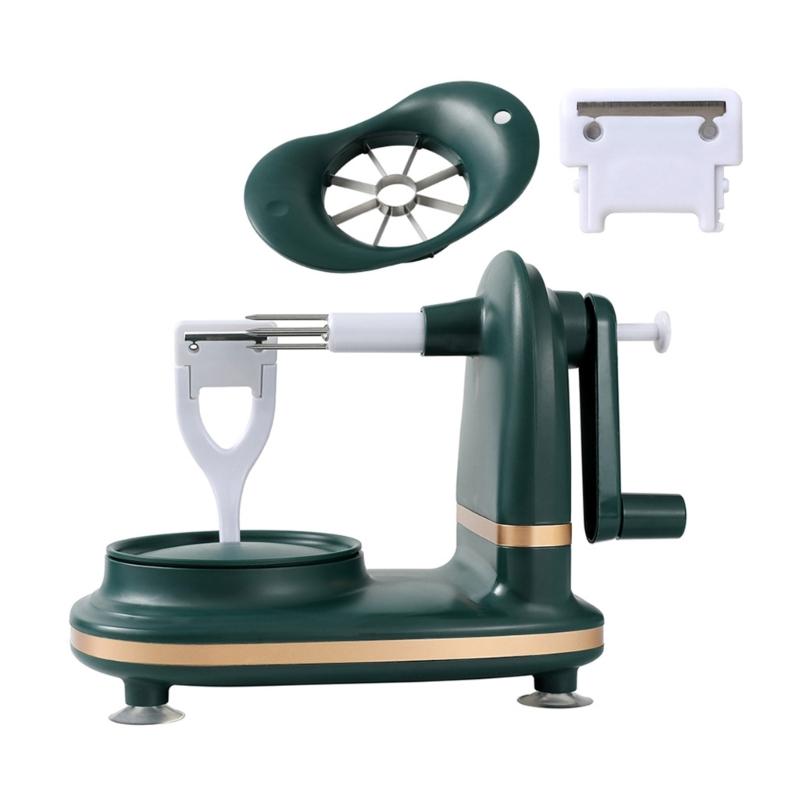 

Efficient Hand Operated Rotating Peeler Machine With Steel Blade Slicers Corer For Peeling Of Apples Pears Potatoes темно-зеленого