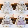 Plush Bunny Doll With Short Pile Fabric For Kids And Teens Gift
