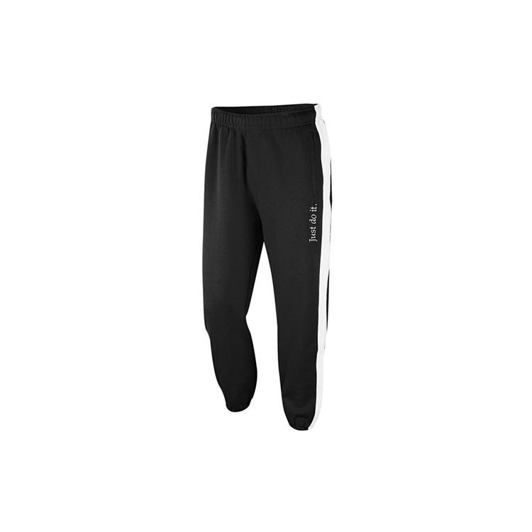 Nike Sportswear Jdi Embroidered Alphabet Contrasting Colors Fleece Knit Bundle Feet Sports Long Pants Black Men s BV5536-010 M