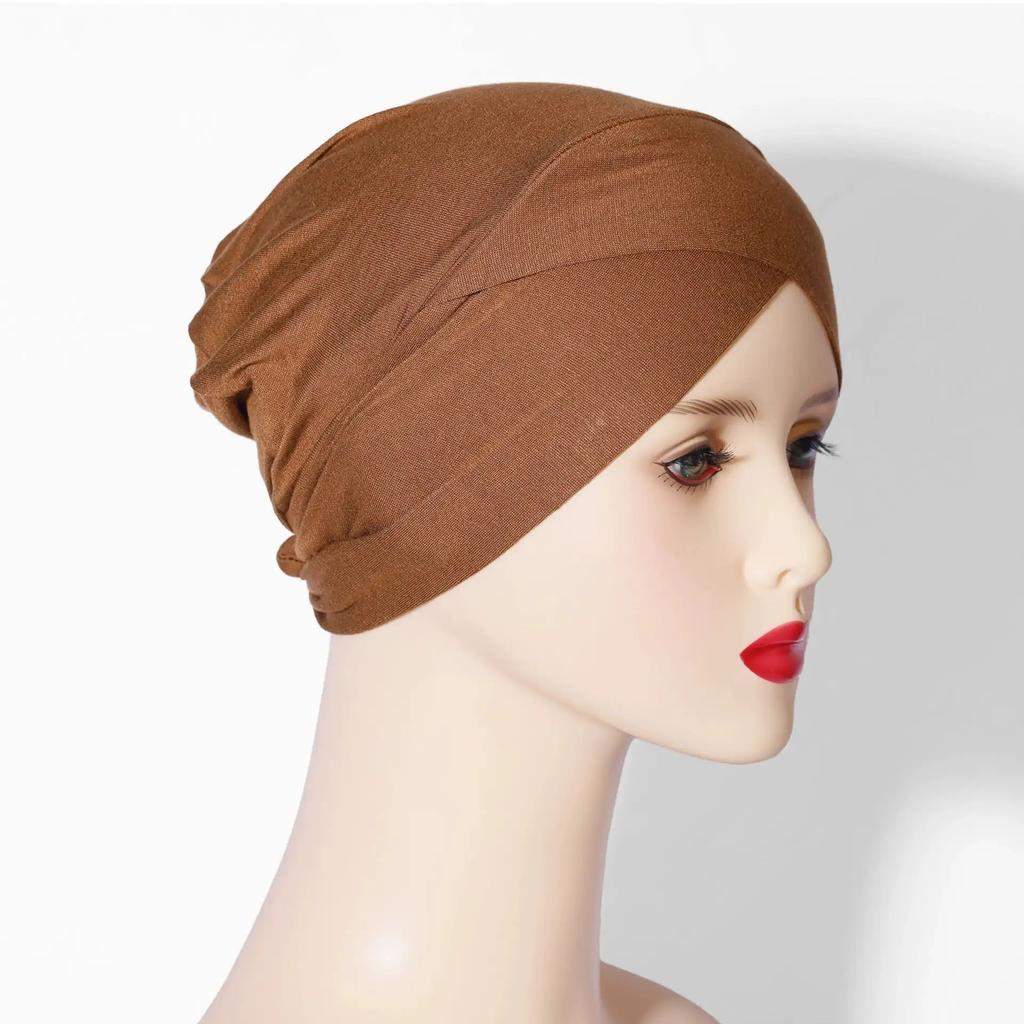 Muslim Inner Cap Hijab For Women Solid Underscarf Hijab Undercap Scarf Turban Hat Islamic Muslim Hijabs Ready To Wear Headcover